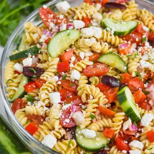 Greek Rotini Pasta Salad