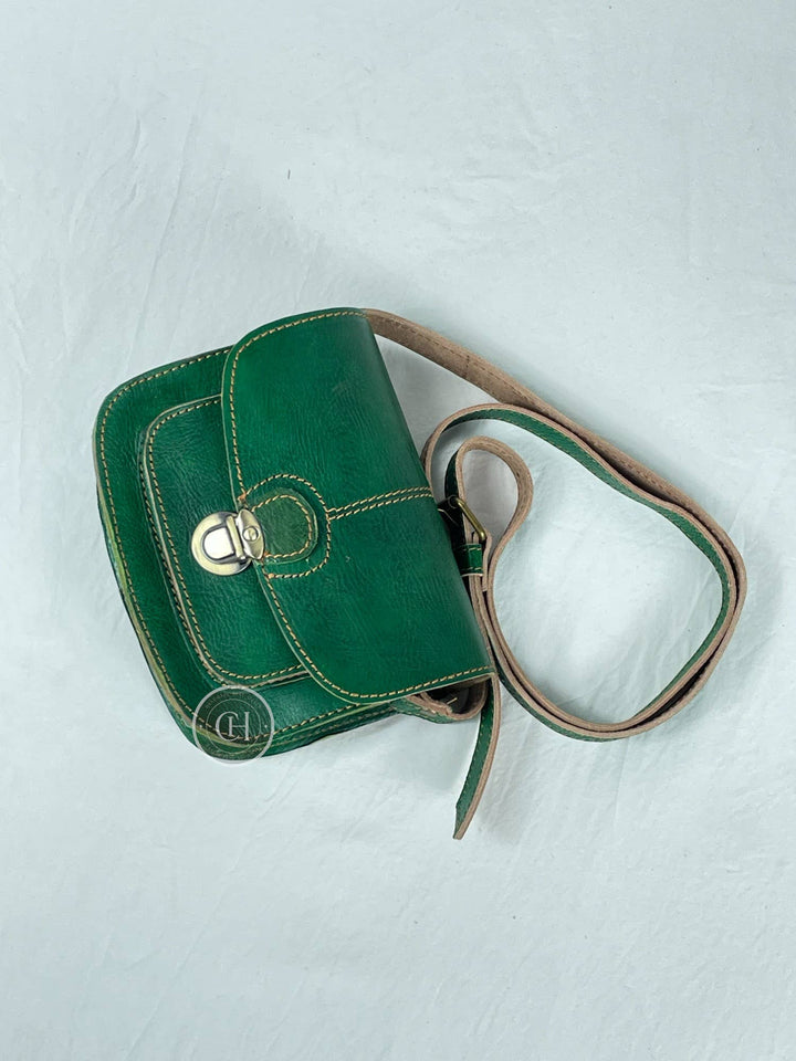 Cuiroma Green Leather Handbag