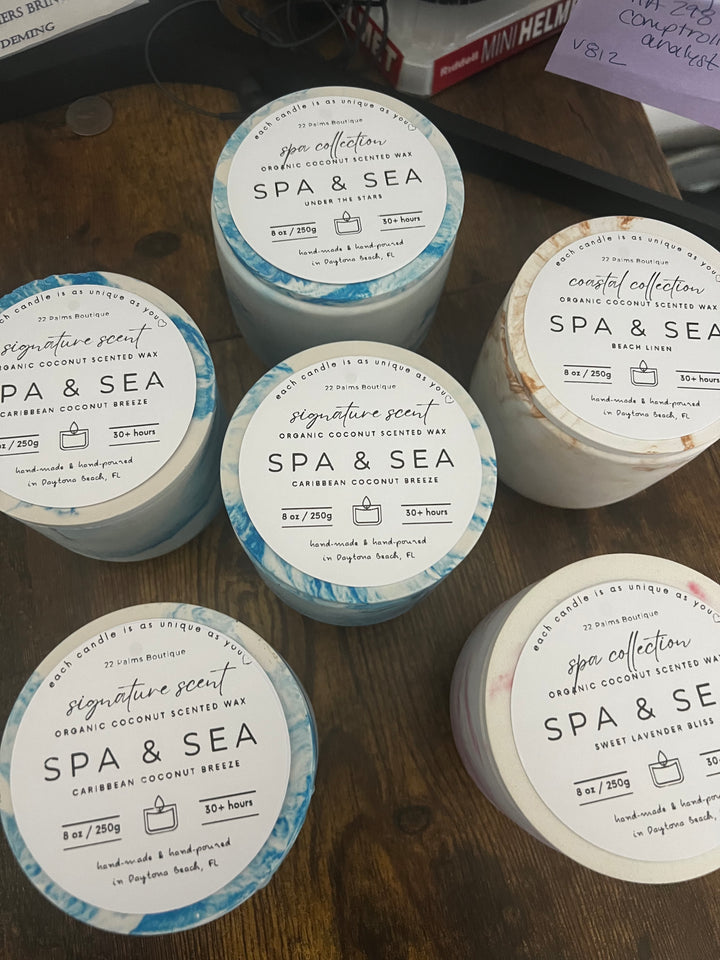 Spa & Sea Scented Coconut Wax Candle