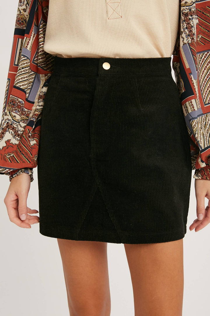 Classic Corduroy Mini Skirt