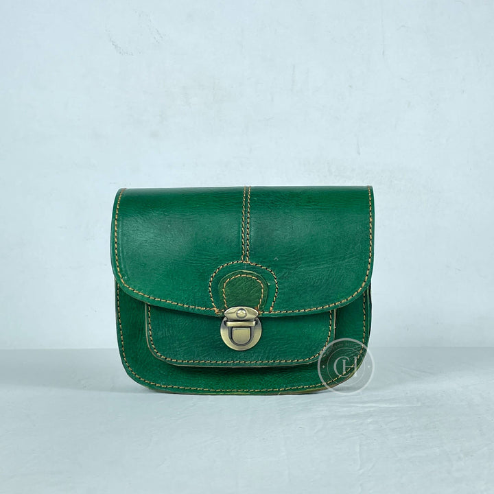 Cuiroma Green Leather Handbag