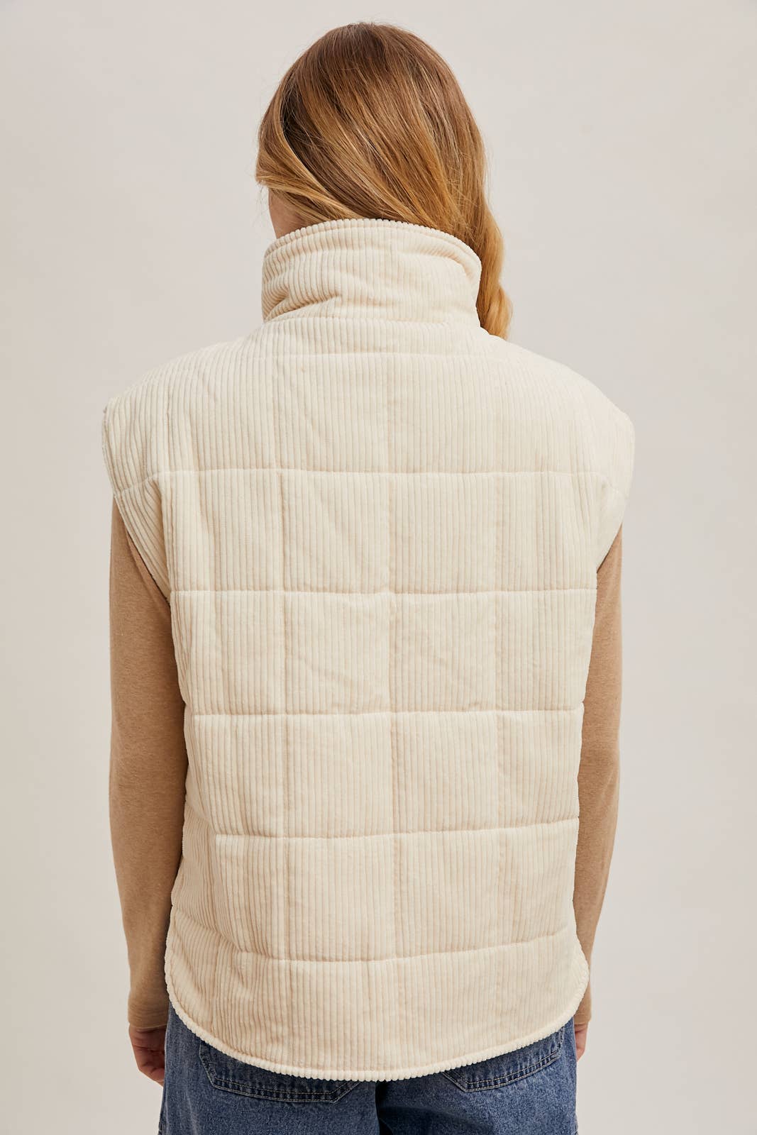 Corduroy Quilted Puffer Vest