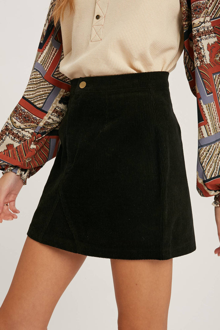 Classic Corduroy Mini Skirt