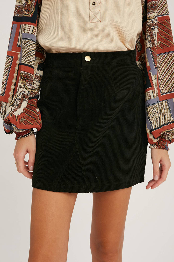 Classic Corduroy Mini Skirt