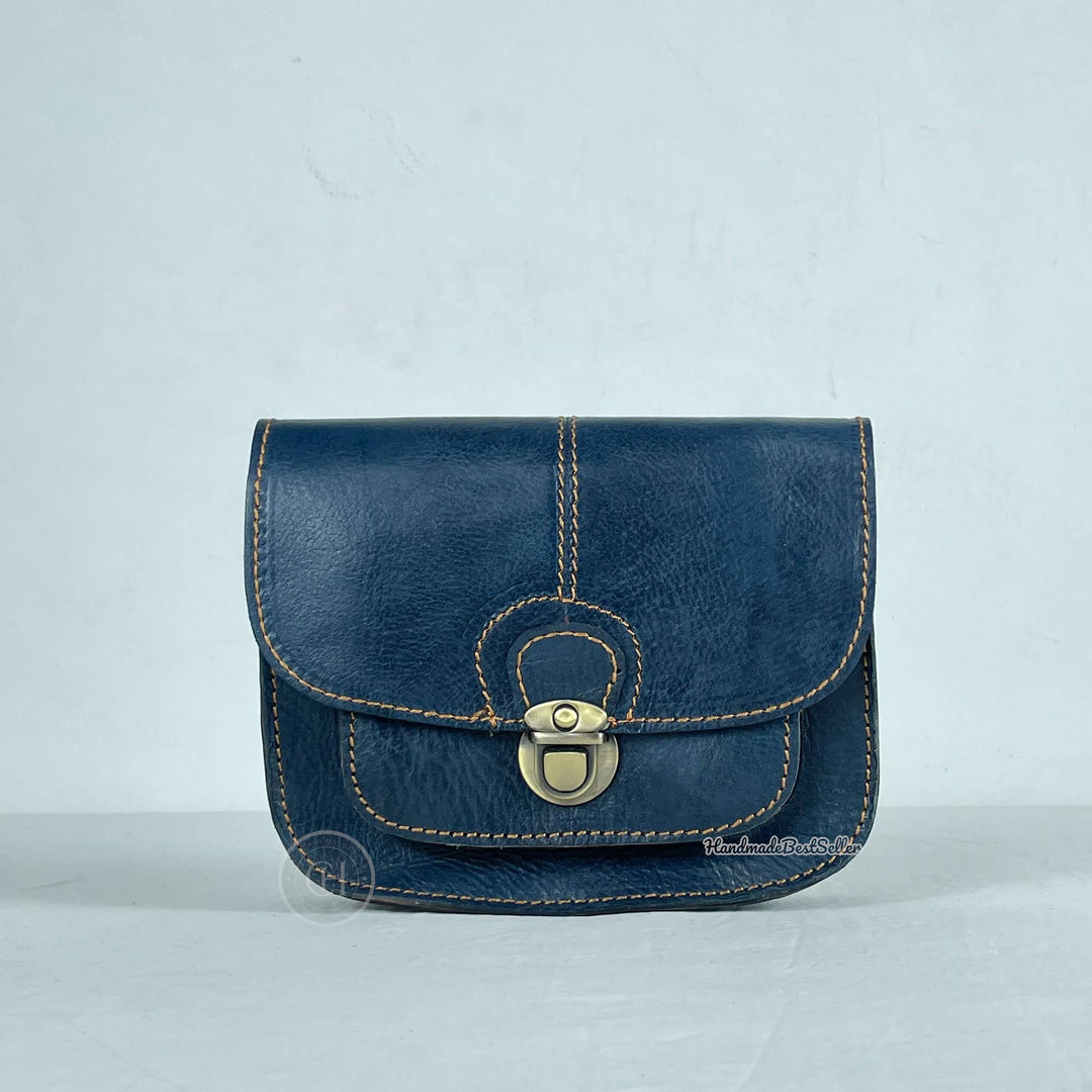 Cuiroma Blue Leather Handbag