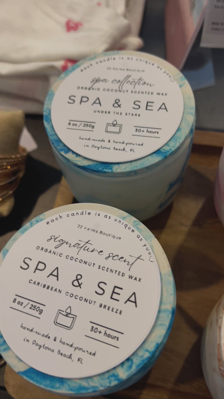 Spa & Sea Scented Coconut Wax Candle